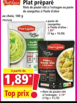Norma PAUL & LOUISE Plat préparé offre