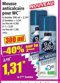 Norma Mousse anticalcaire pour WC offre