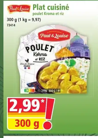 Norma PAUL & LOUISE Plat cuisiné offre