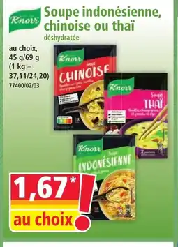 Norma KNORR Soupe indonésienne, chinoise ou thaï offre