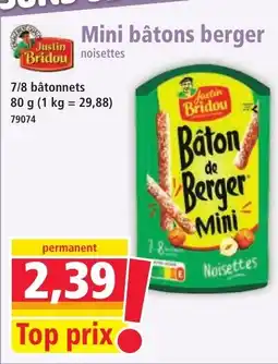 Norma JUSTIN BRIDOU Mini bâtons berger offre