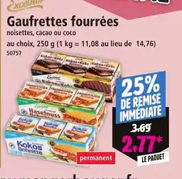 Norma EXCELSIOR Gaufrettes fourrées offre