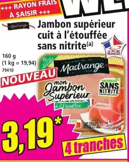 Norma Jambon supérieur cuit à l'étouffée sans nitrite offre