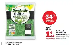 Super U BONDUELLE Feuille de mache offre