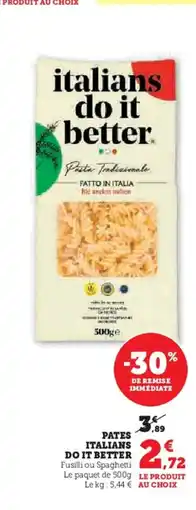 Pates italians do it better