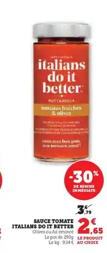 Super U Sauce tomate italians do it better offre