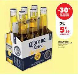 Super U CORONA EXTRA 4.5° Biere blonde offre