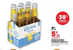 Super U CORONA CERO 0.0° Biere blonde offre