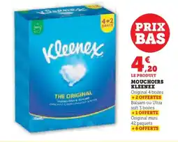 Super U KLEENEX Mouchoirs offre