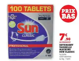 Super U SUN CLASSIC Detergent vaisselle machine offre