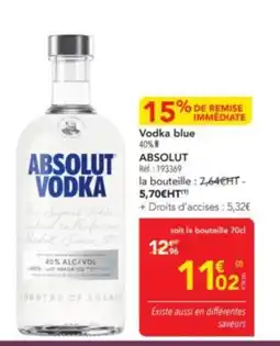 METRO ABSOLUT Vodka blue offre