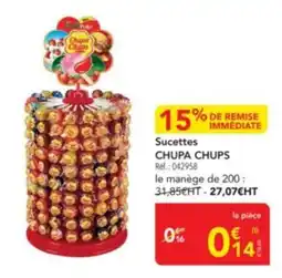 METRO CHUPA CHUPS Sucettes offre