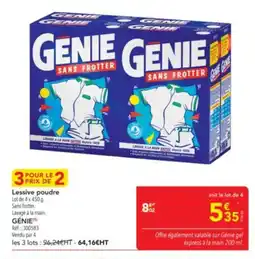 METRO GÉNIE Lessive poudre offre
