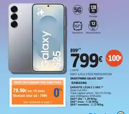 E.Leclerc SAMSUNG Smartphone galaxy S25 offre
