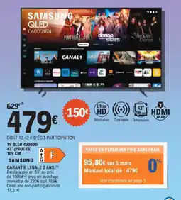 E.Leclerc SAMSUNG TV QLED 43Q60D offre