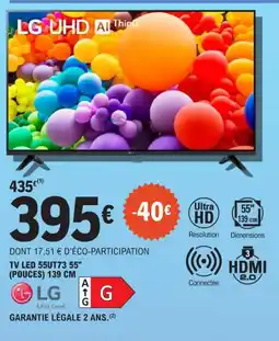 E.Leclerc LG TV LED 55UT73 55" offre