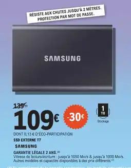 E.Leclerc SAMSUNG Ssd externe 17 offre