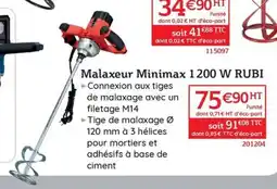 Quéguiner RUBI Malaxeur Minimax 1200 W offre