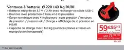 Quéguiner RUBI Ventouse à batterie offre