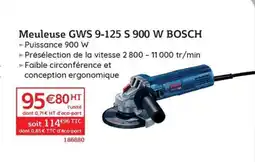 Quéguiner BOSCH Meuleuse GWS 9-125 S 900 W offre