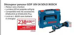 Quéguiner BOSCH Découpeur ponceur GOP 18V-34 SOLO offre