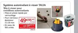 Quéguiner TALIA Système autonivelant à visser offre