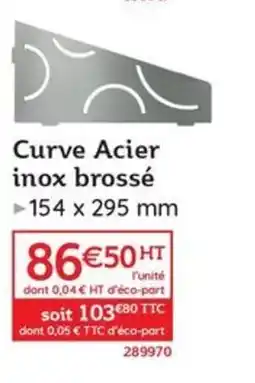 Quéguiner Curve Acier inox brossé offre