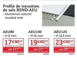 Quéguiner Profilé de transition de sols offre