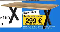 KREABEL Table bois massif offre