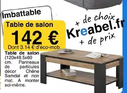 KREABEL Table de salon offre