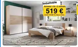 KREABEL Armoire + lit + 2 chevets offre