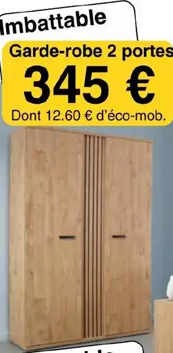KREABEL Garde-robe 2 portes offre