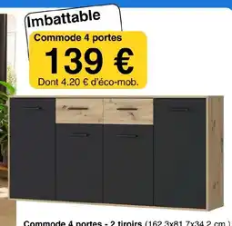 KREABEL Commode 4 portes offre
