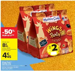 Carrefour MAÎTRE COQ Wings Party offre