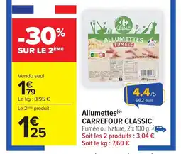 Carrefour CARREFOUR CLASSIC Allumettes offre