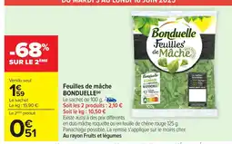 Carrefour BONDUELLE Feuilles de mâche offre