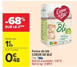 Carrefour COEUR DE BLÉ Farine de blé offre
