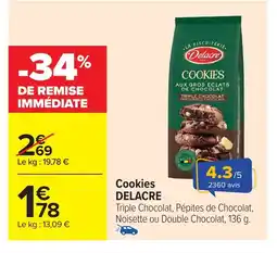 Carrefour DELACRE Cookies offre