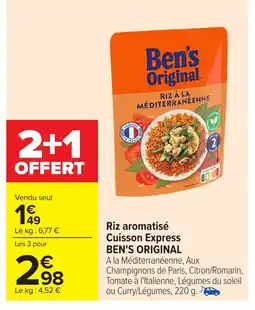 Carrefour BEN'S ORIGINAL Riz aromatisé Cuisson Express offre
