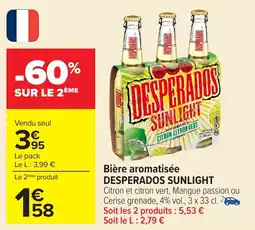Carrefour DESPERADOS SUNLIGHT Bière aromatisée offre