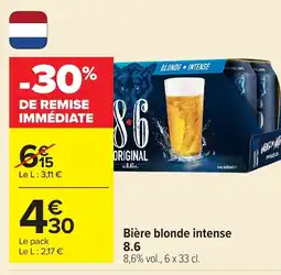 Carrefour 8.6 Bière blonde intense offre