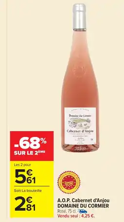 Carrefour DOMAINE DU CORMIER A.O.P. Cabernet d'Anjou offre