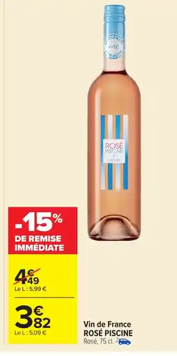 Carrefour ROSÉ PISCINE Vin de France offre