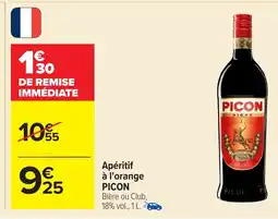 Carrefour PICON Apéritif à l'orange offre