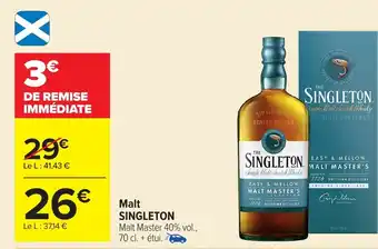 Carrefour SINGLETON Malt offre