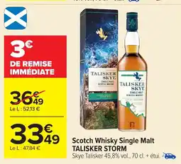 Carrefour TALISKER STORM Scotch Whisky Single Malt offre