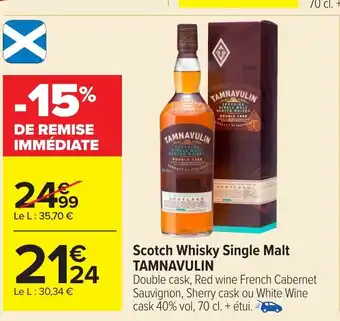 Carrefour TAMNAVULIN Scotch Whisky Single Malt offre