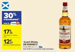 Carrefour SIR EDWARD'S Scotch Whisky offre