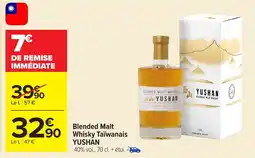 Carrefour YUSHAN Blended Malt Whisky Taiwanais offre