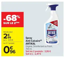 Carrefour ANTIKAL Spray Anti Calcaire offre